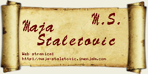 Maja Staletović vizit kartica